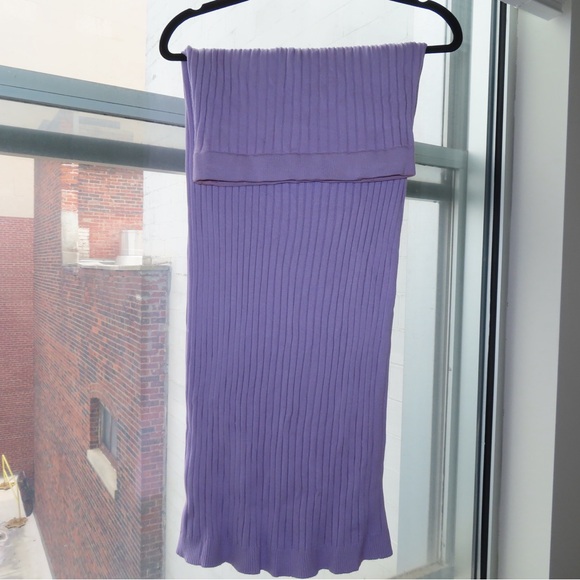 Revolve purple Ribbed Knit Skirt - Picture 1 of 8